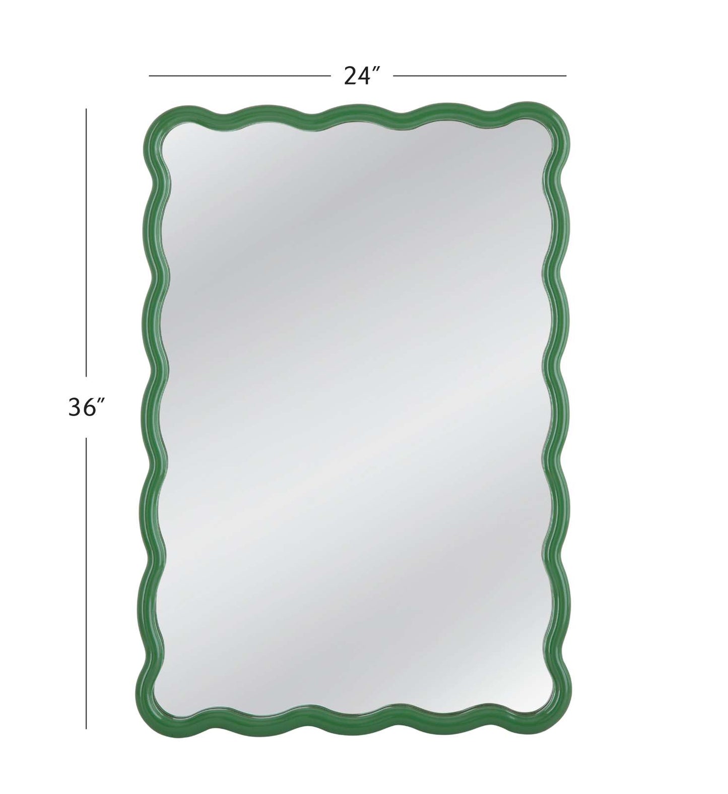 Cassia Rectangular Wall Mirror - Dimensional