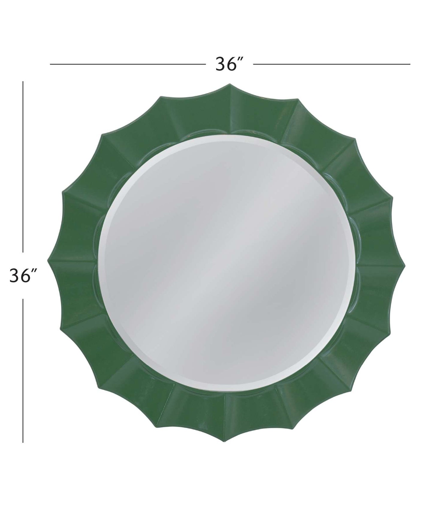 Green Altair Wall Mirror - Dimensional