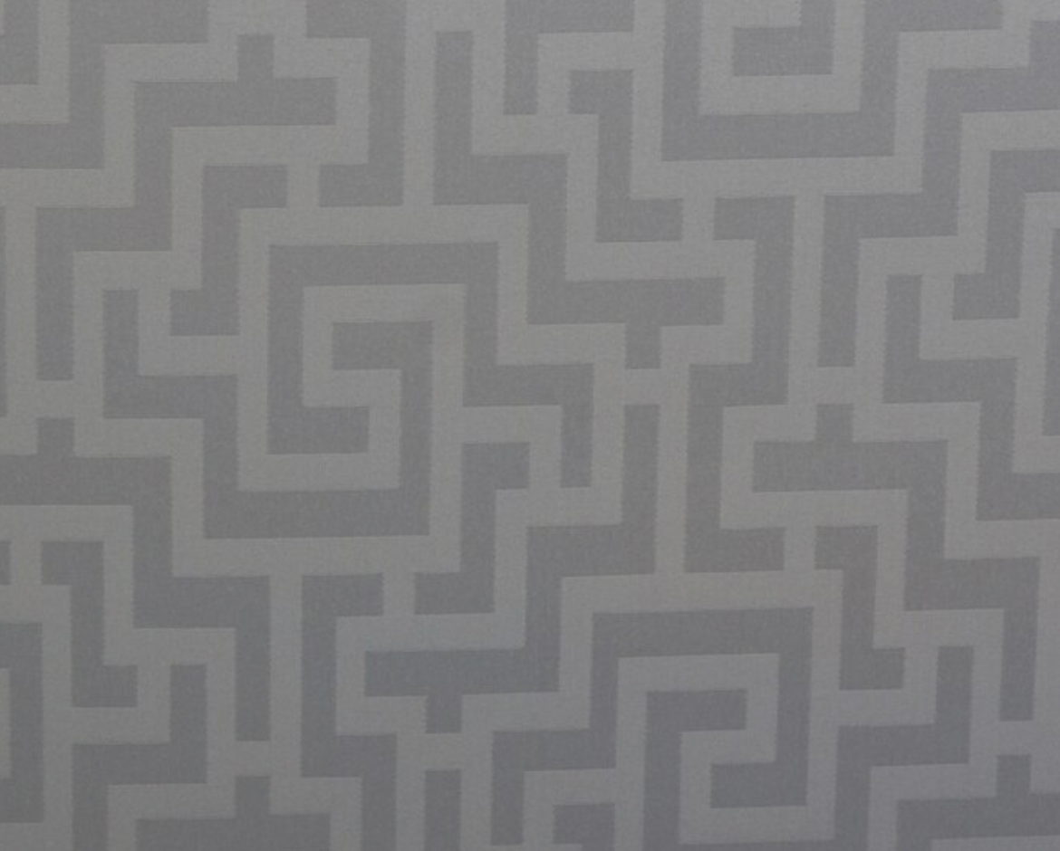 Greek Key Pillow in Silver