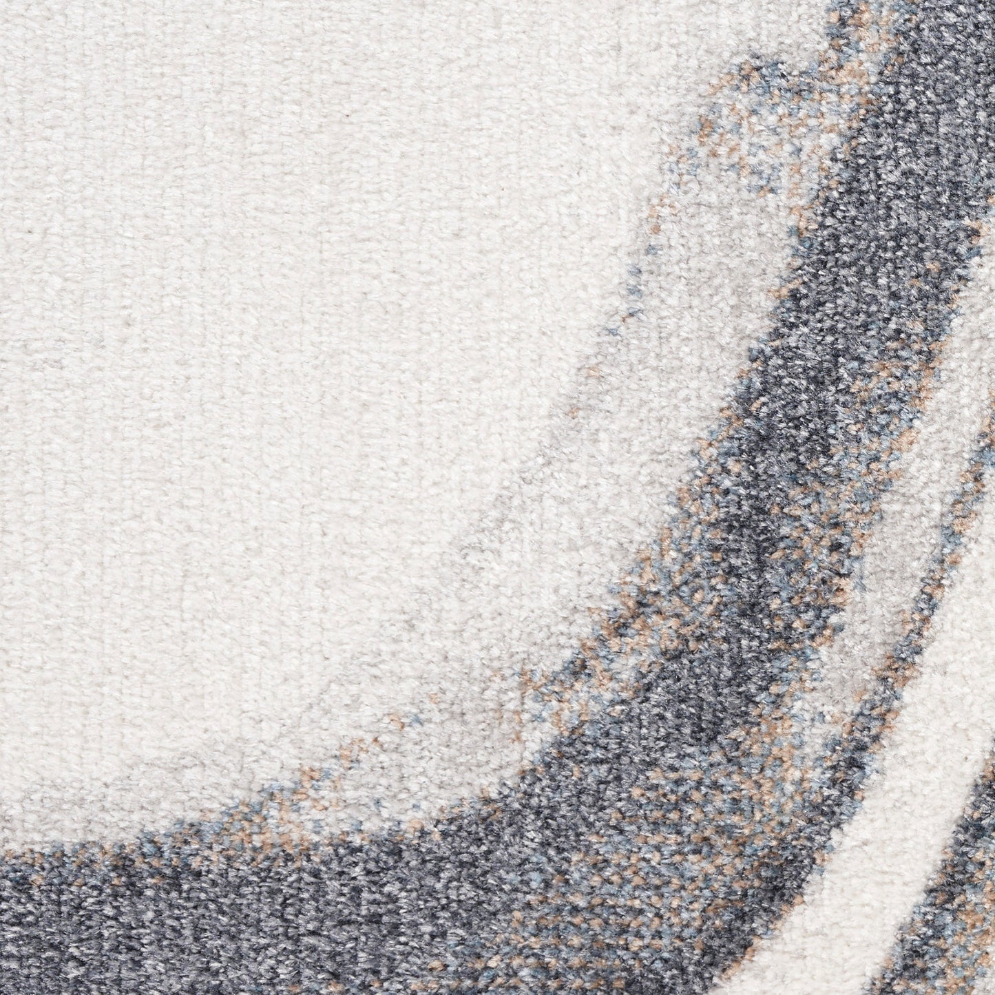 Nourison Astra Ivory & Grey Pet Friendly Machine Washable Rug - Swatch