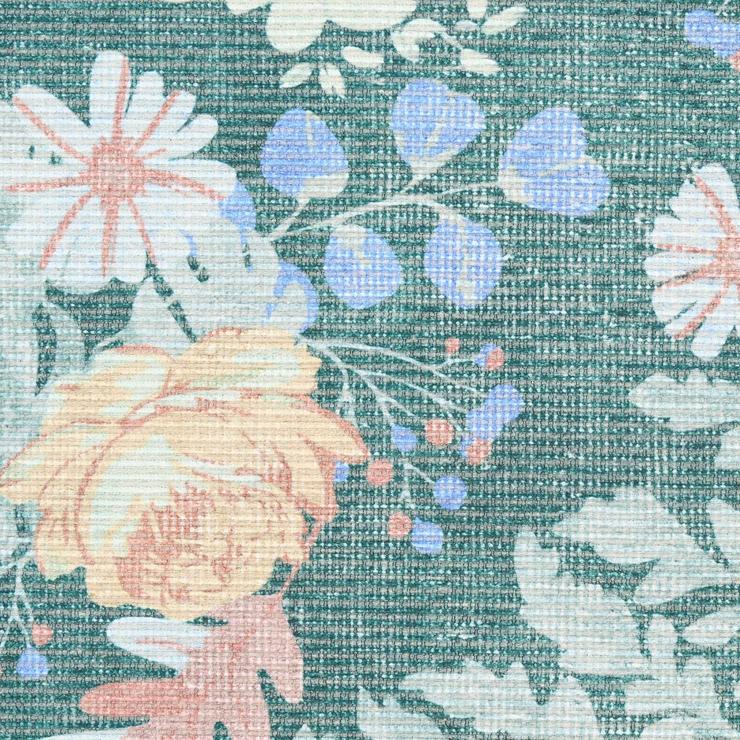 Nourison Botanical Green & Multicolor Machine Washable Rug - Swatch