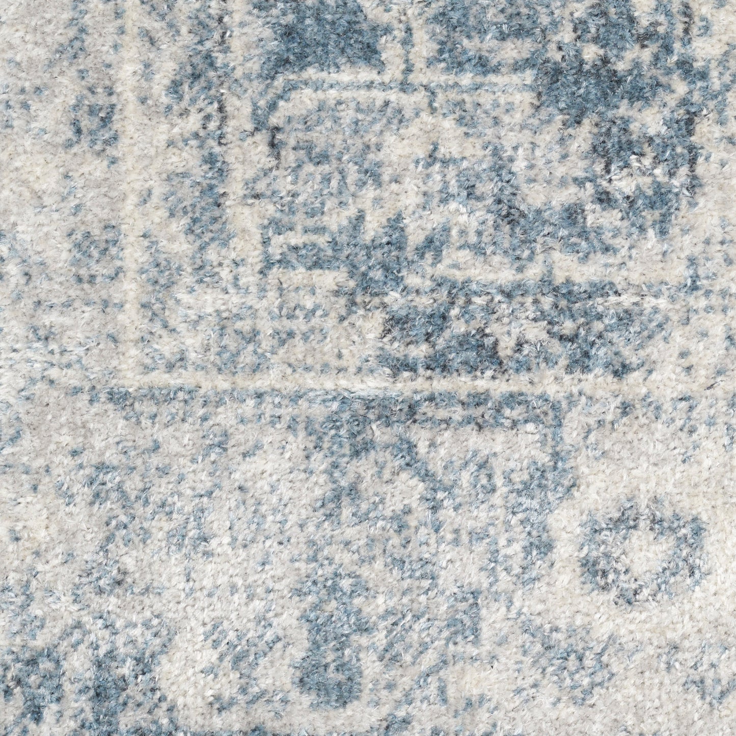 Nourison Astra Blue & Ivory Pet Friendly Machine Washable Rug - Swatch