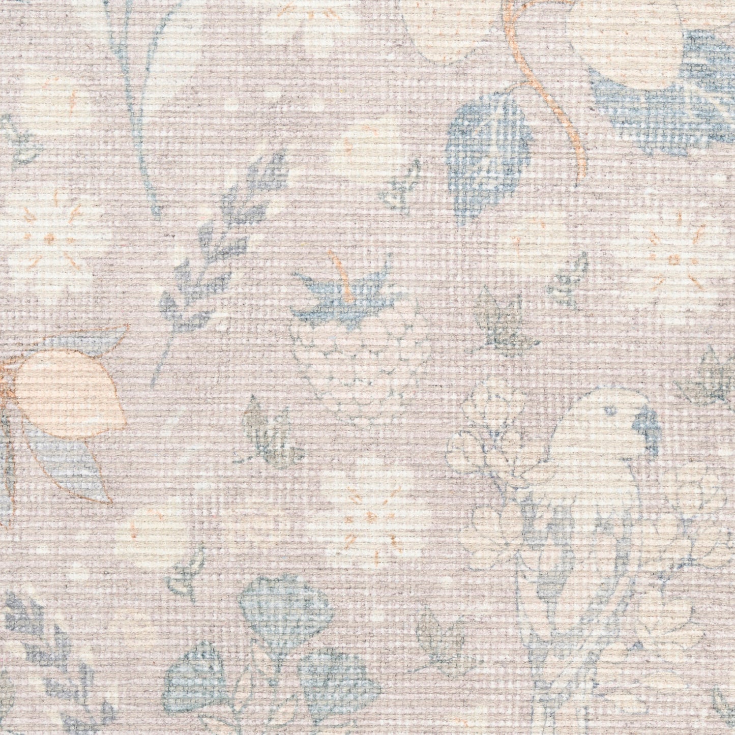 Nourison Botanical Grey & Multicolor Machine Washable Rug - Swatch