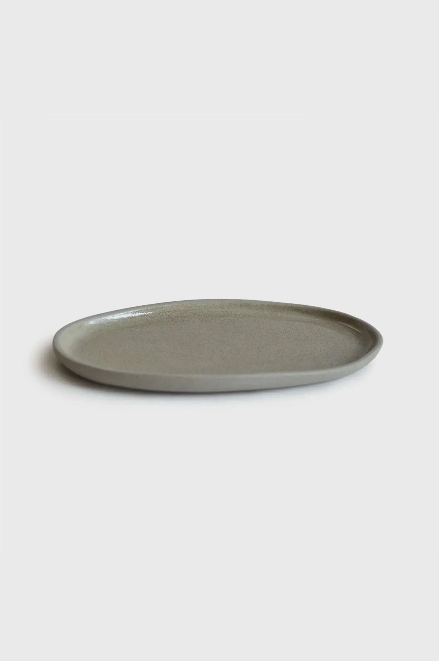 Handmade Stoneware Serving Platter "Concrete"