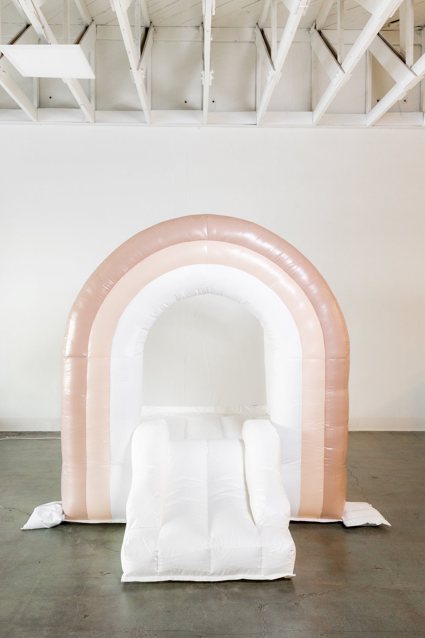 Mini Boho Bounce House - Beige Rainbow