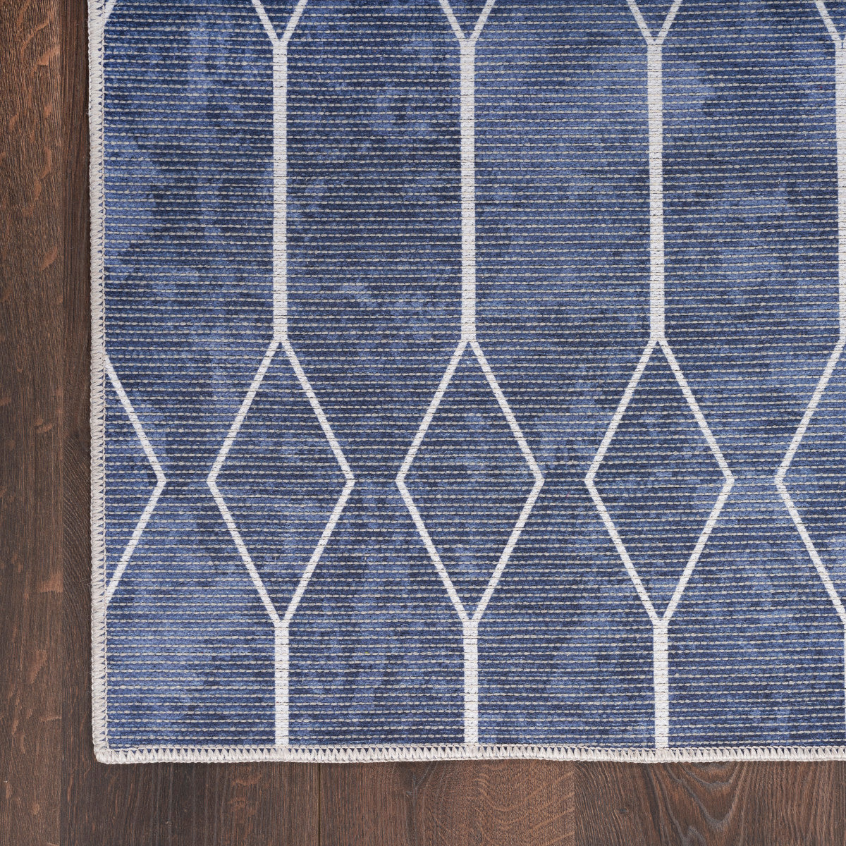 Nourison New Concept Navy Machine Washable Rug - Corner