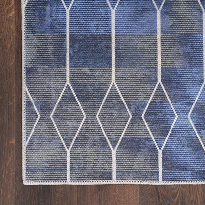 Nourison New Concept Navy Machine Washable Rug - Corner