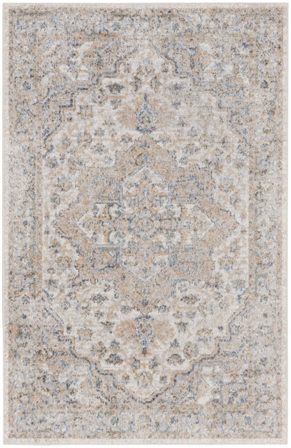Nourison Astra Silver Grey Pet Friendly Machine Washable Rug - 3'3" x 5'