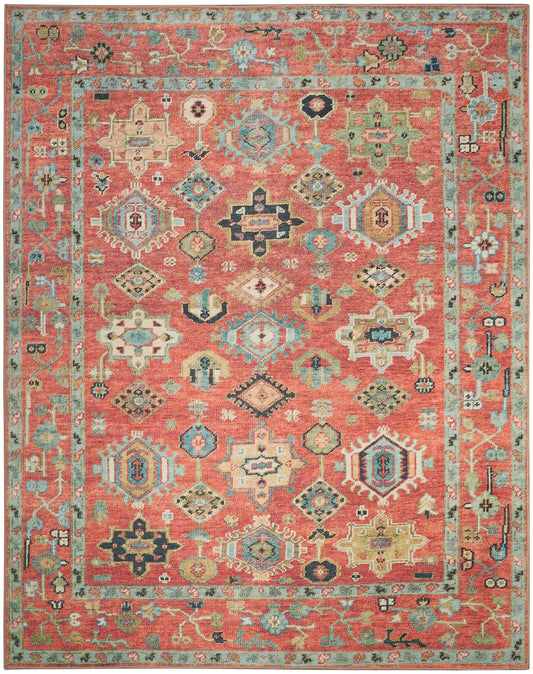 Nourison Vintage Rust & Multicolor Machine Washable Rug - Main