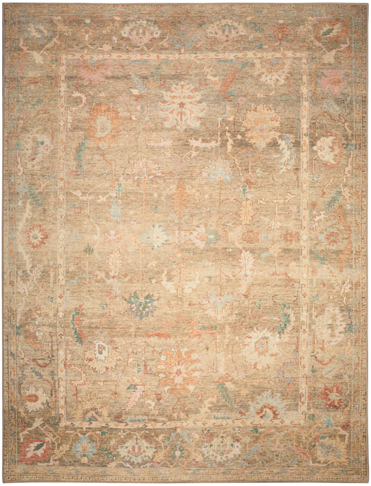 Nourison Vintage Taupe & Multicolor Machine Washable Rug - Main
