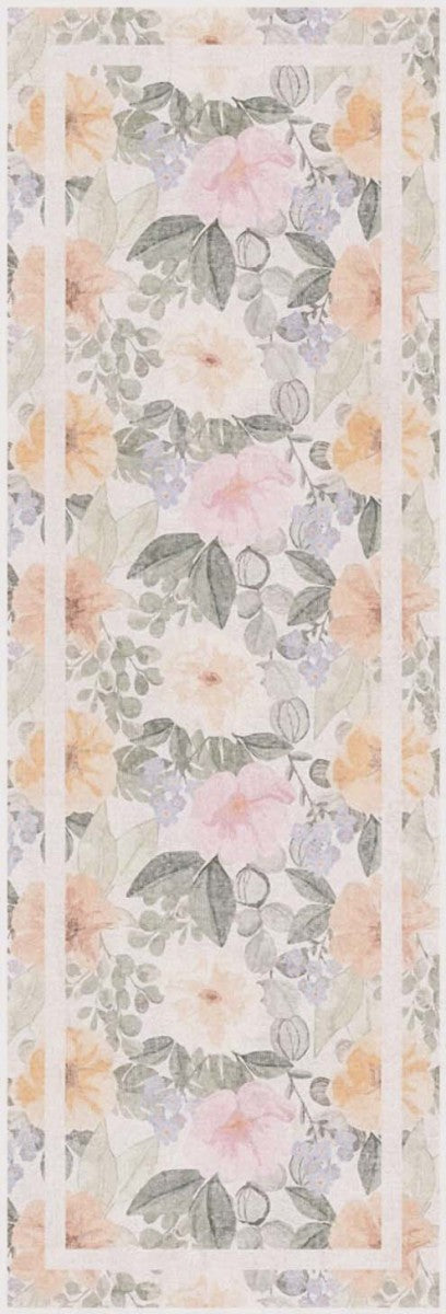 Nourison Botanical Beige & Multicolor Machine Washable Rug - 2' x 6'