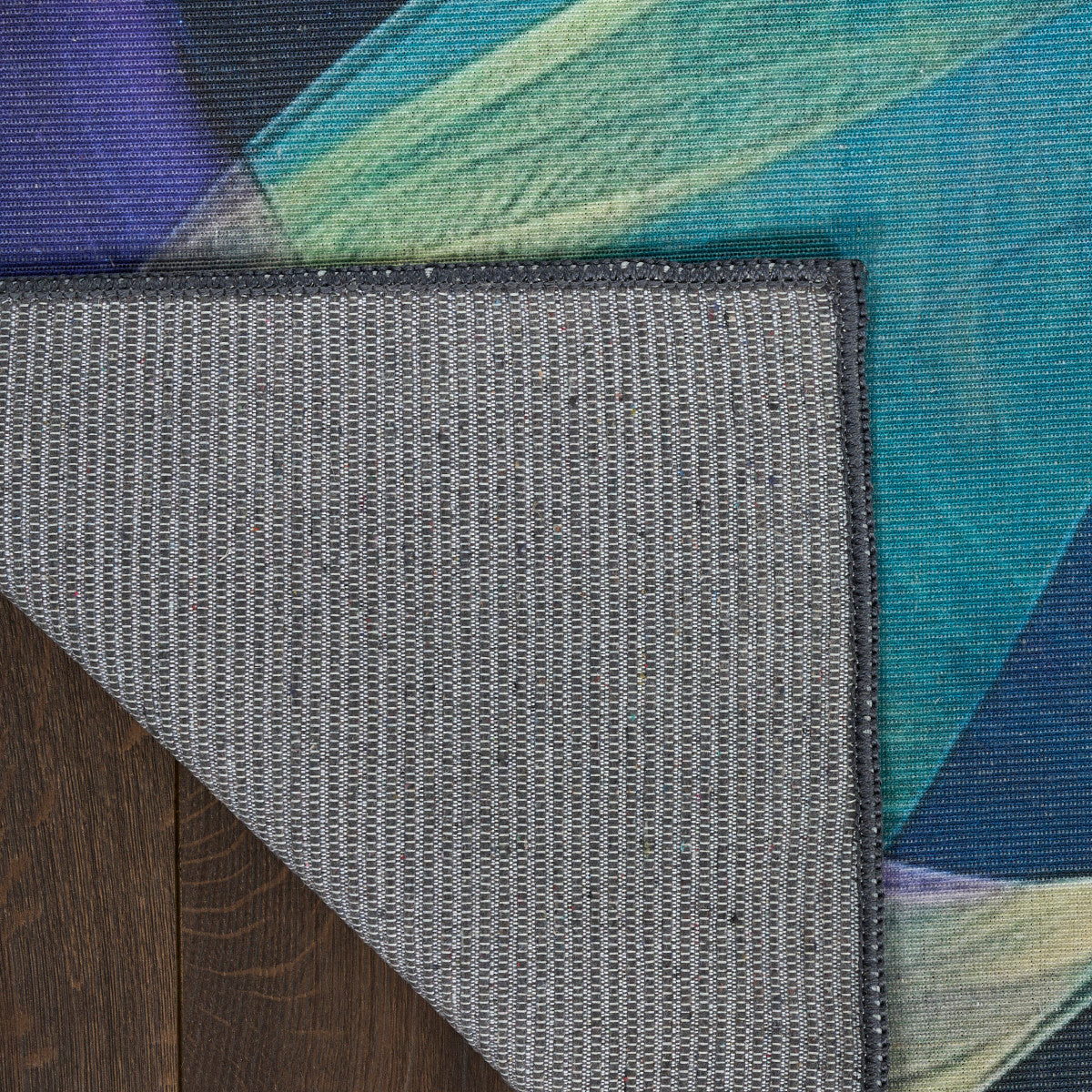 Nourison Blue & Multicolor Machine Washable Rug - Corner
