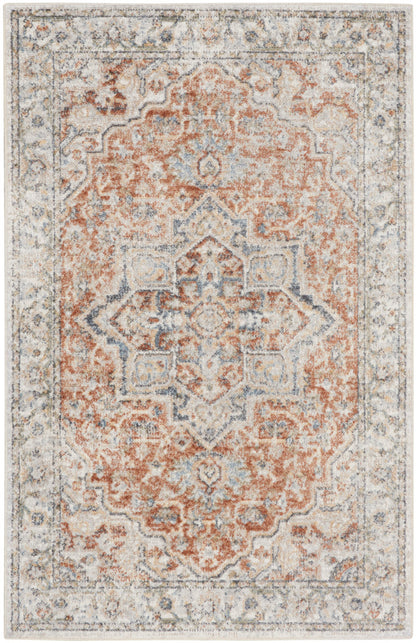 Nourison Astra Gold & Multicolor Pet Friendly Machine Washable Rug - 3'3" x 5'
