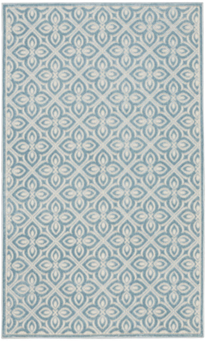 Nourison Charm Blue & Ivory Pet Friendly Machine Washable Rug - 3' x 5'