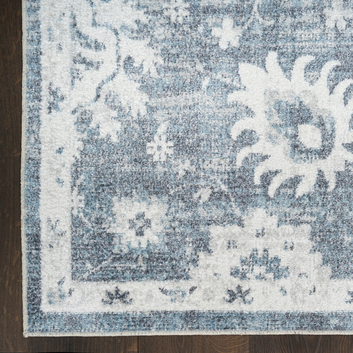 Nourison Astra Denim Pet Friendly Machine Washable Rug - Corner