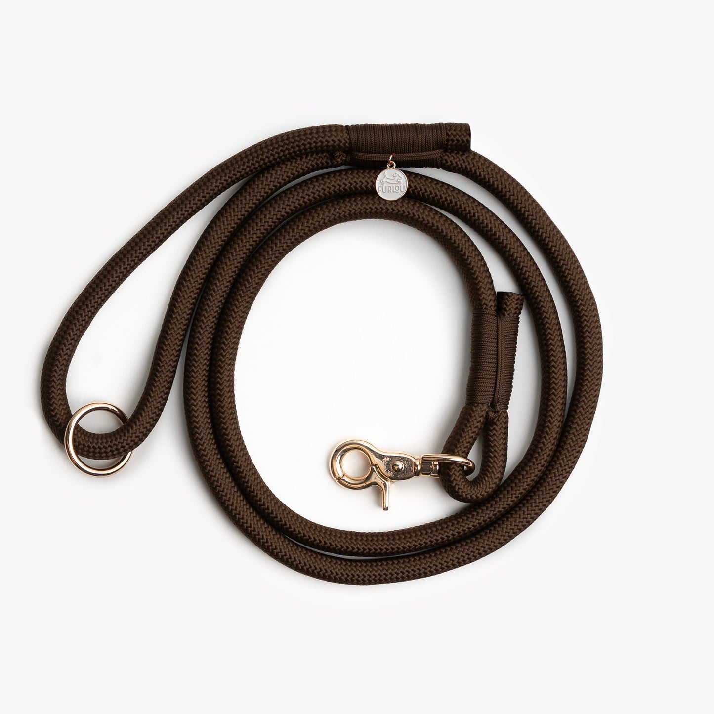 Braided Rope Leash - Brown