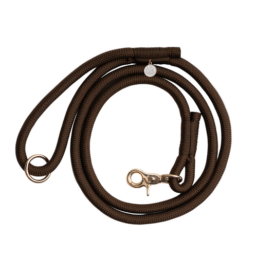 Braided Rope Leash - Brown