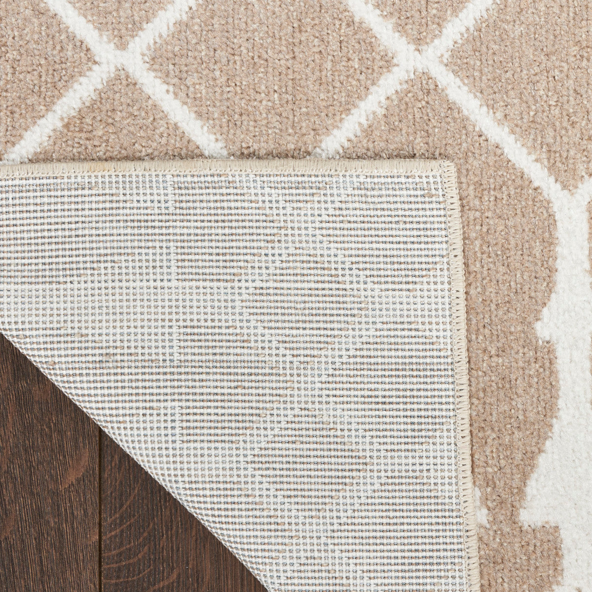 Nourison Astra Taupe Pet Friendly Machine Washable Rug - Corner