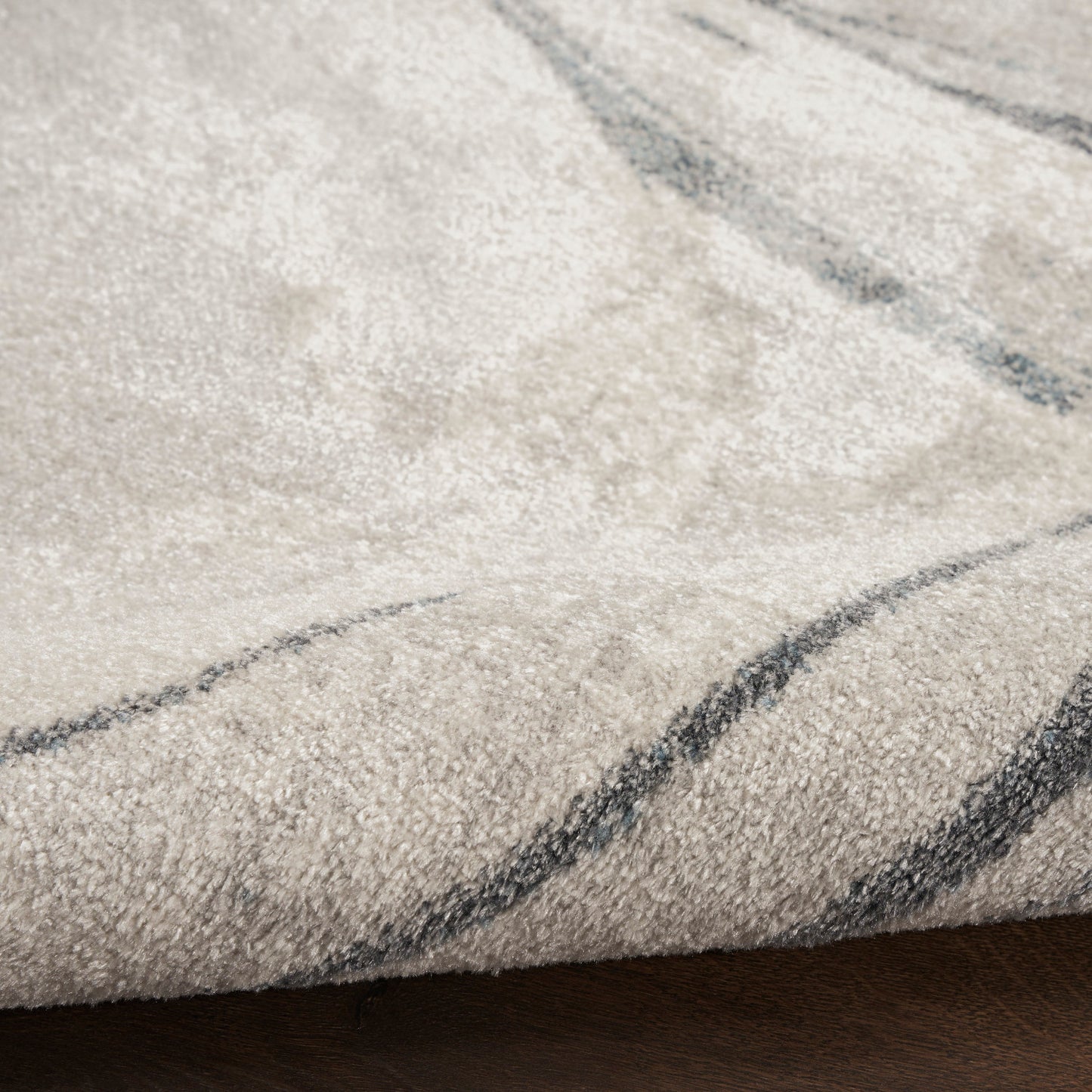 Nourison Astra Silver & Blue Pet Friendly Machine Washable Rug - Texture