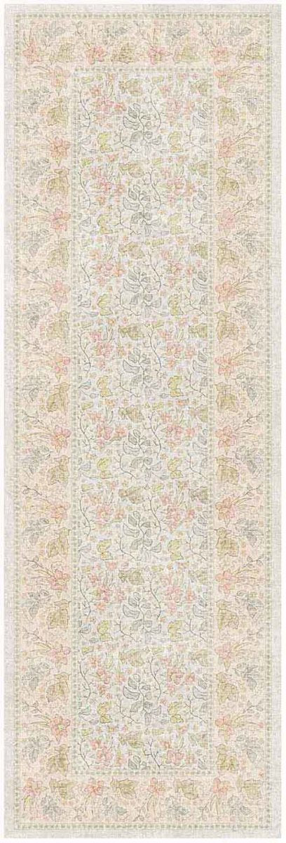 Nourison Botanical Beige & Multicolor Machine Washable Rug - 2' x 6'