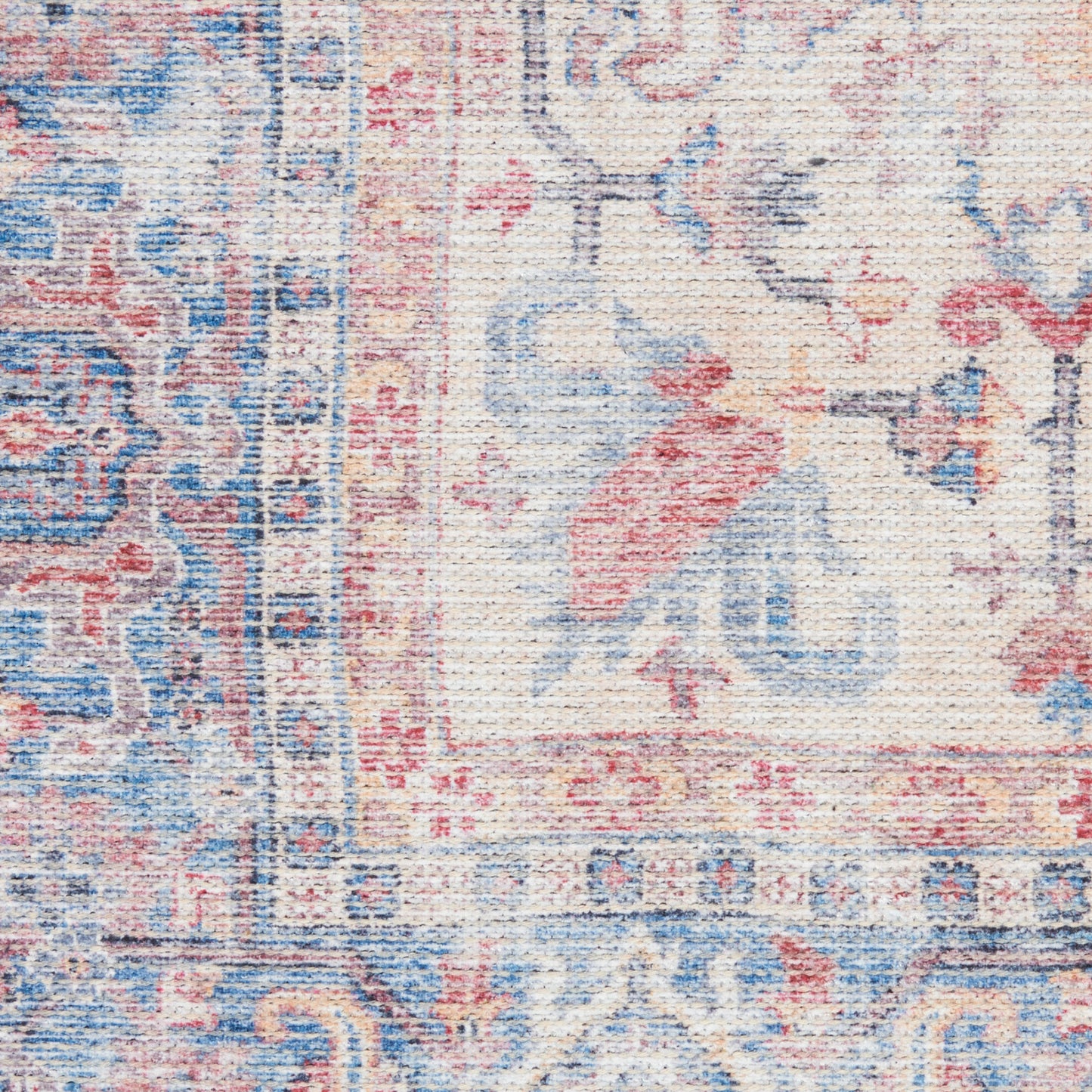 Nourison New Concept Blue & Multicolor Machine Washable Rug - Swatch