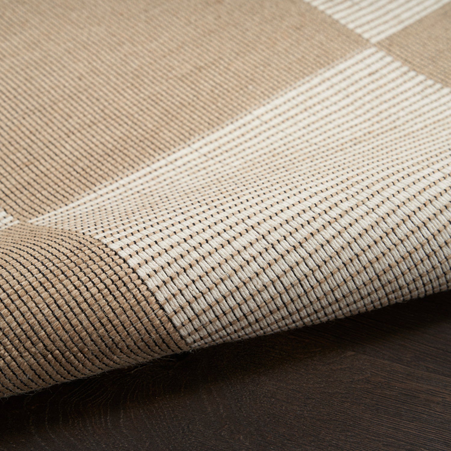 Nourison Modern Jute Natural & Ivory Machine Washable Rug - Texture