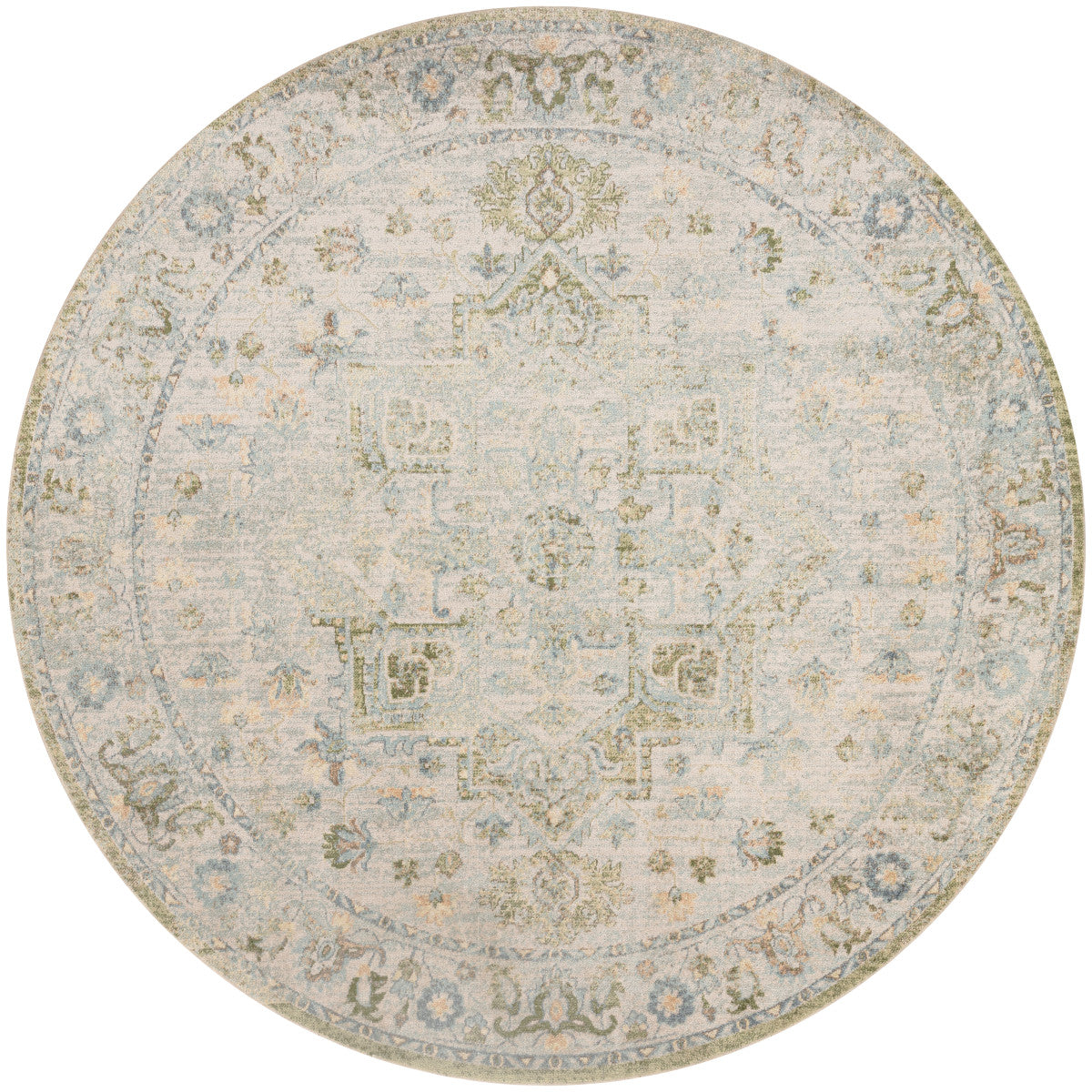 Nourison Astra Beige Pet Friendly Machine Washable Rug - 7'10" Round