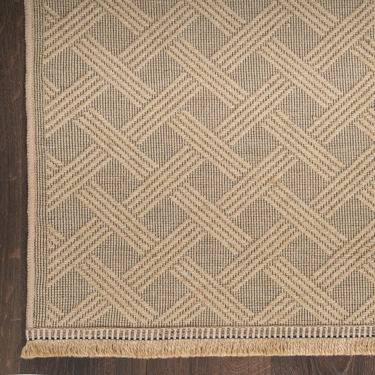 Nourison Jute Loom Woven Natural Machine Washable Rug - Corner