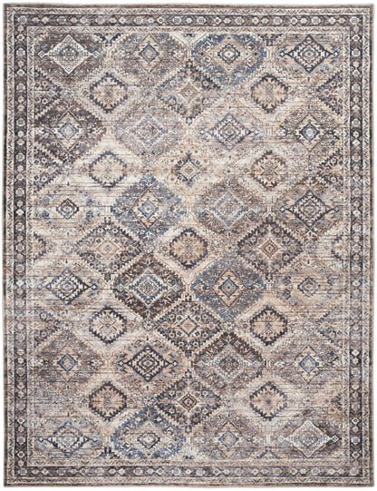 Nourison New Concept Ivory & Latte Machine Washable Rug - 9'2" x 12'