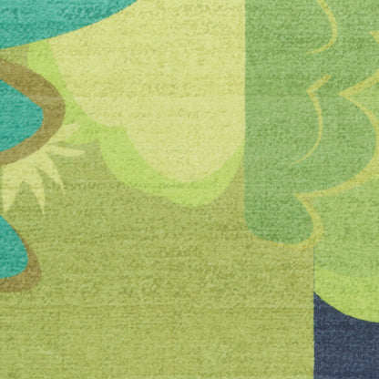 Nourison Imagination Navy & Multicolor Machine Washable Rug - Swatch