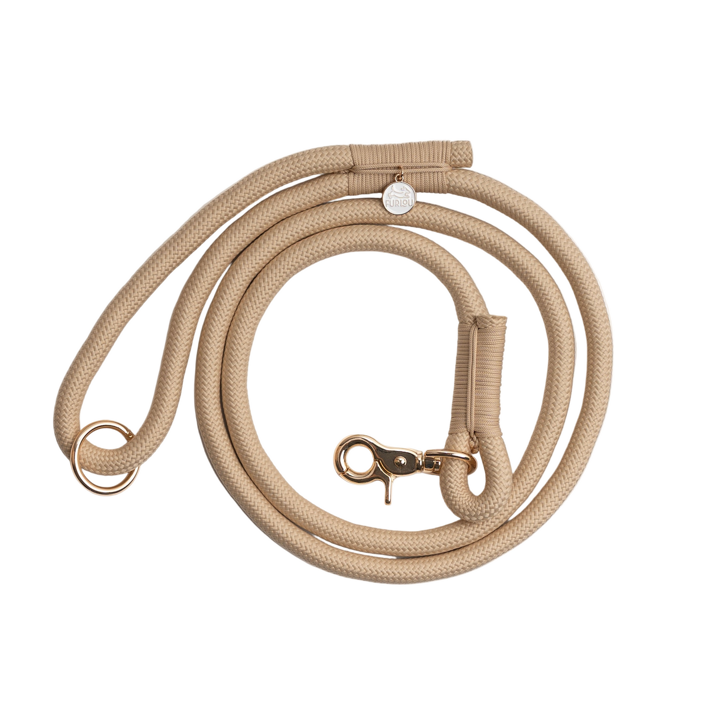 Braided Rope Leash - Tan