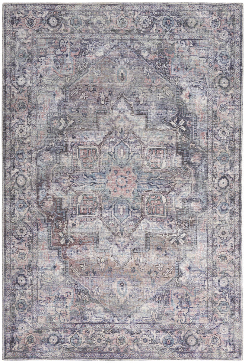 Nourison New Concept Grey Machine Washable Rug - 5'3" x 7'3"