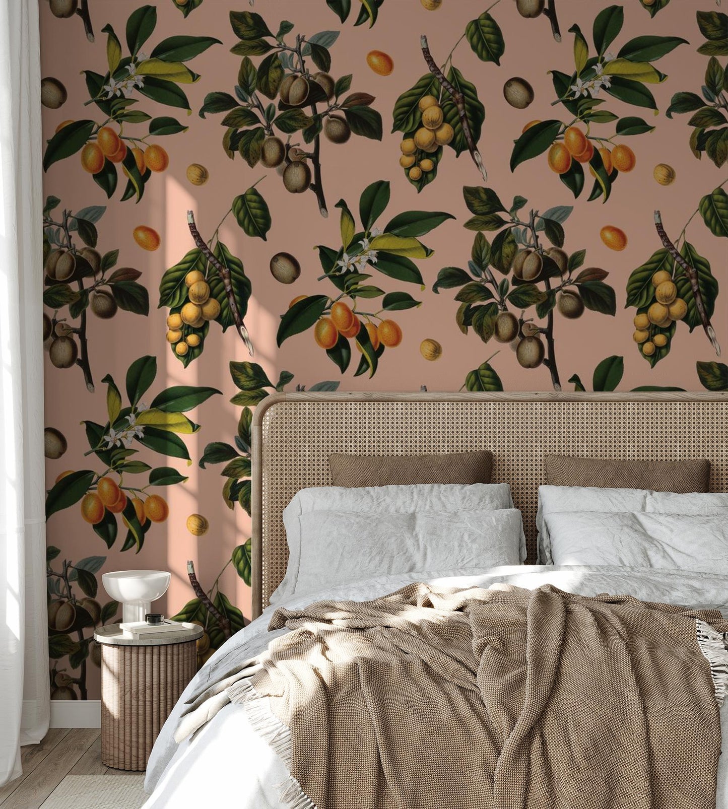 Vintage Orchard Wallpaper - Peach