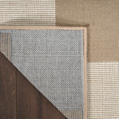 Nourison Modern Jute Natural & Ivory Machine Washable Rug - Corner