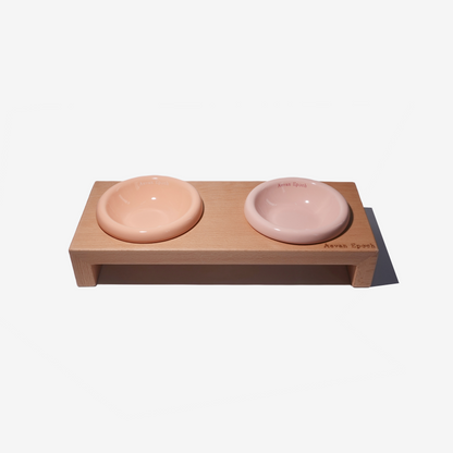 Aevan Epoch Solid Wood Pet Bowl Stands