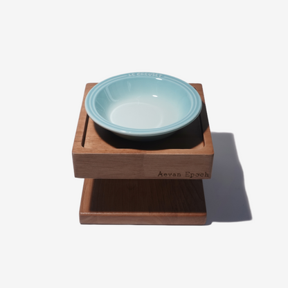 Aevan Epoch Solid Wood Pet Bowl Stands