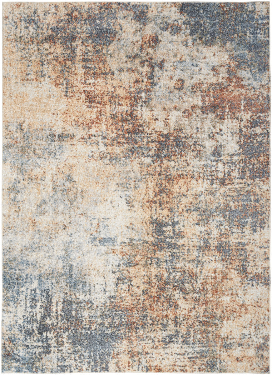 Nourison Astra Multicolor Pet Friendly Machine Washable Rug - 6'7" x 9'