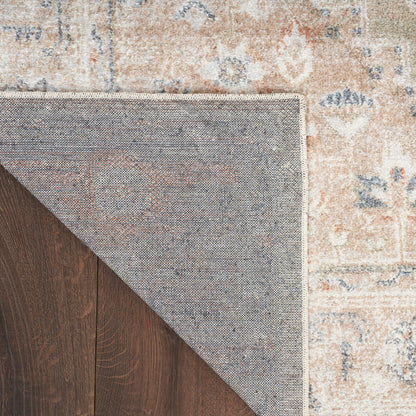 Nourison Astra Sage & Multicolor Pet Friendly Machine Washable Rug - Corner