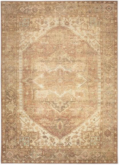 Nourison Vintage Gold Machine Washable Rug - 5'3" x 7'3"