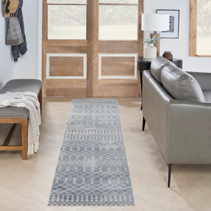 Nourison Astra Blue Pet Friendly Machine Washable Rug - Room Scene