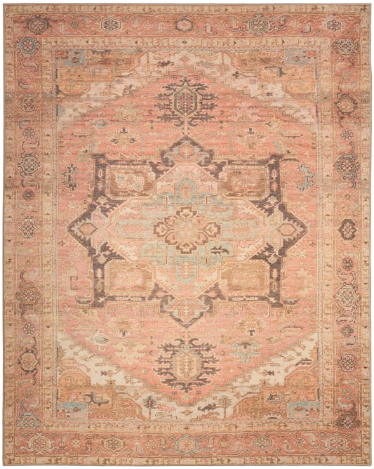 Nourison Vintage Coral & Multicolor Machine Washable Rug - Main