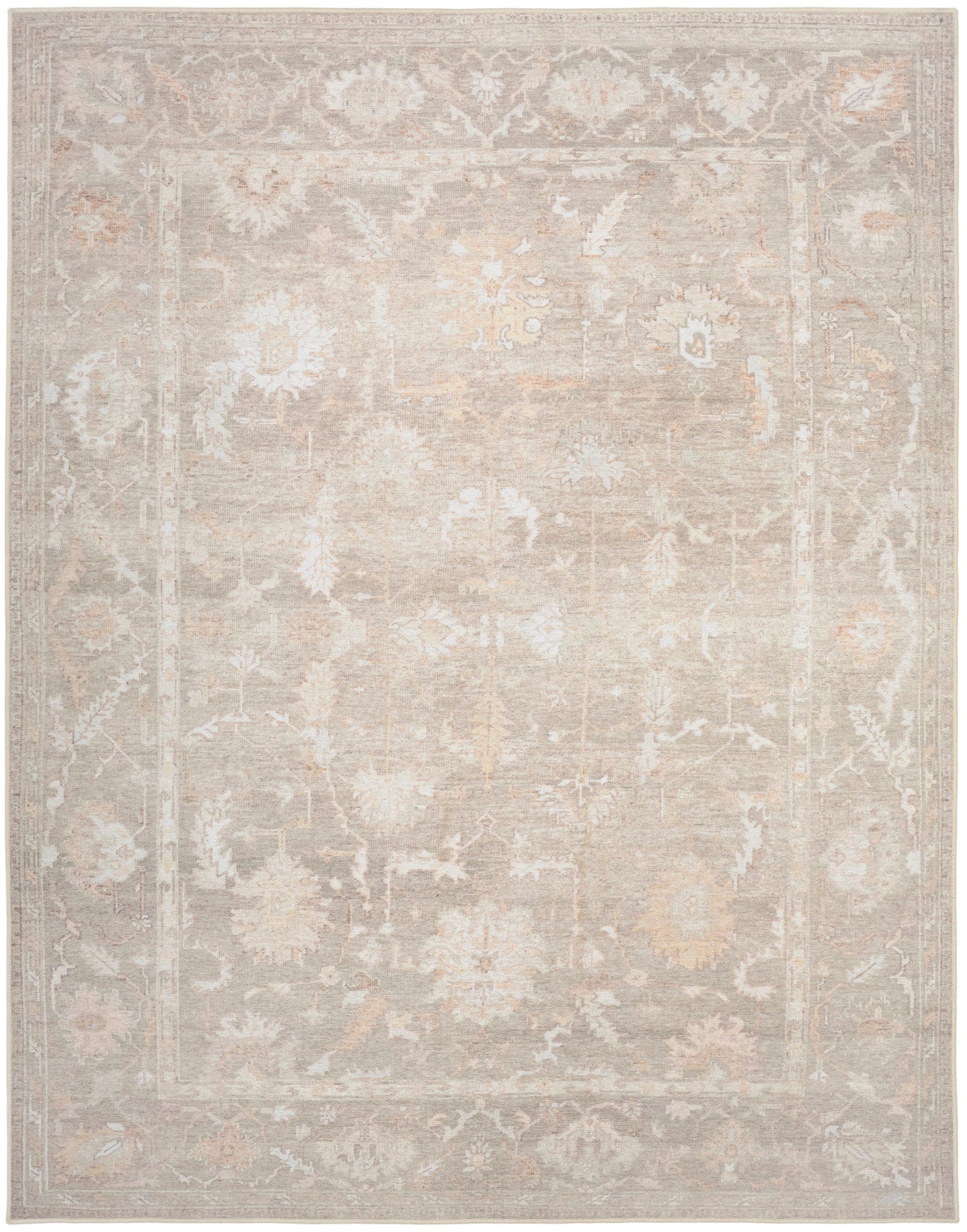 Nourison Vintage Grey Machine Washable Rug - Main