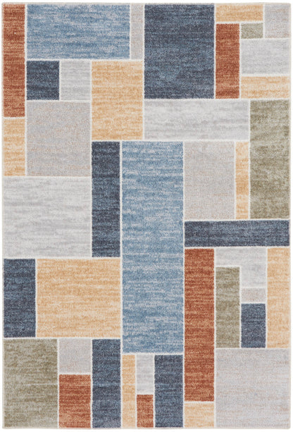 Nourison Astra Multicolor Pet Friendly Machine Washable Rug - 3'3" x 5'
