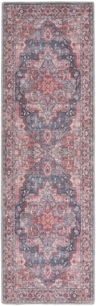 Nourison New Concept Multicolor Machine Washable Rug - 2'2" x 8'