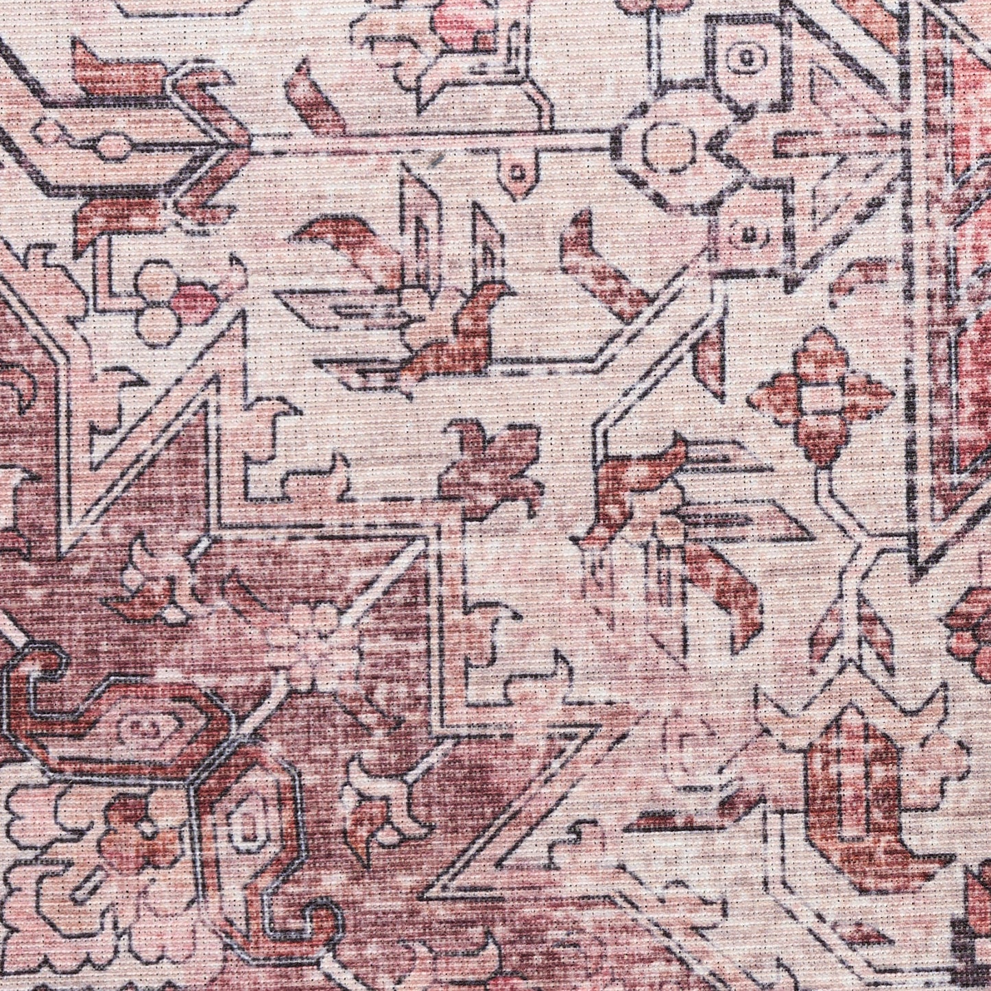 Nourison Red Machine Washable Rug - Swatch
