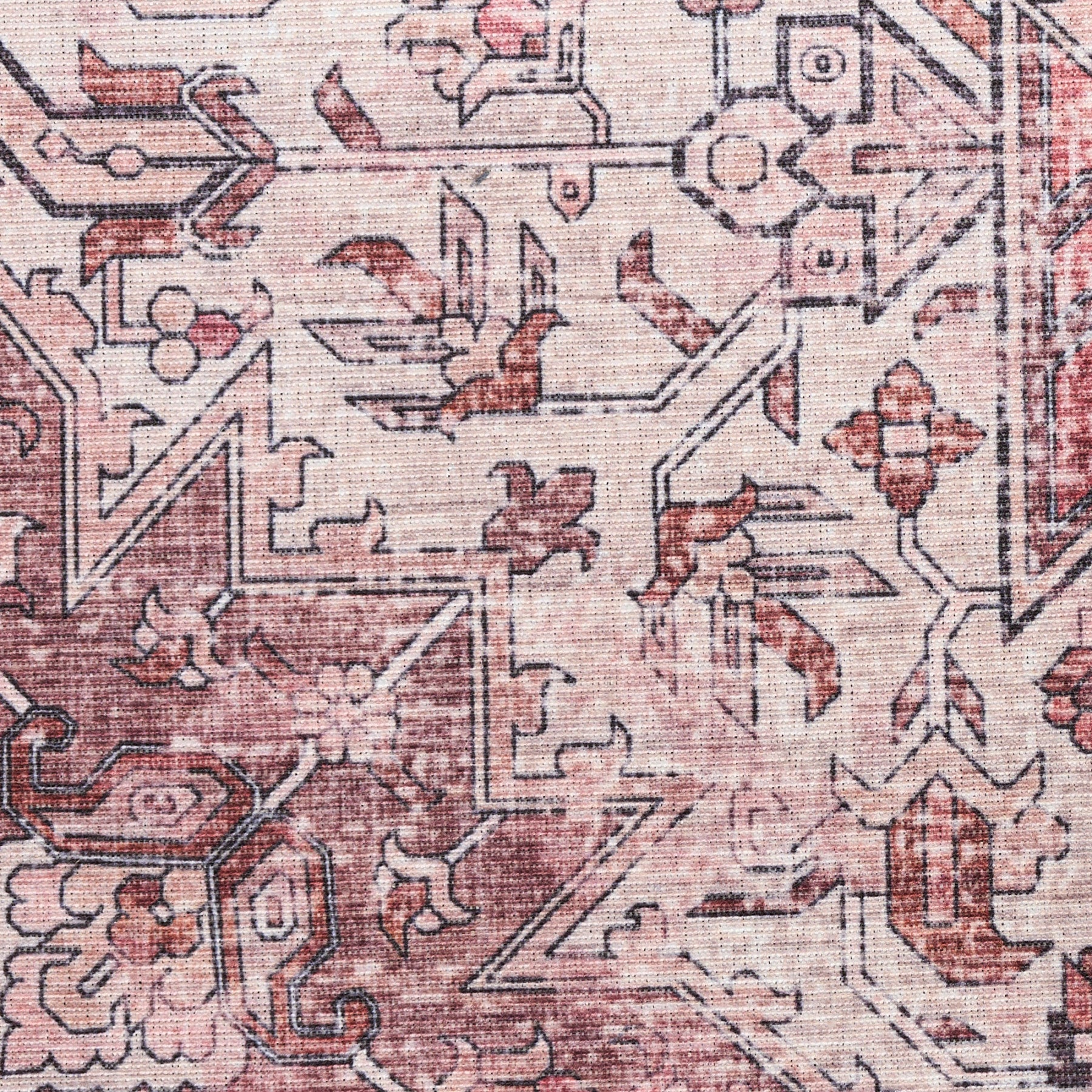 Nourison Red Machine Washable Rug - Swatch