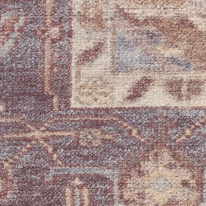 Nourison Vintage Ivory & Purple Machine Washable Rug - Swatch