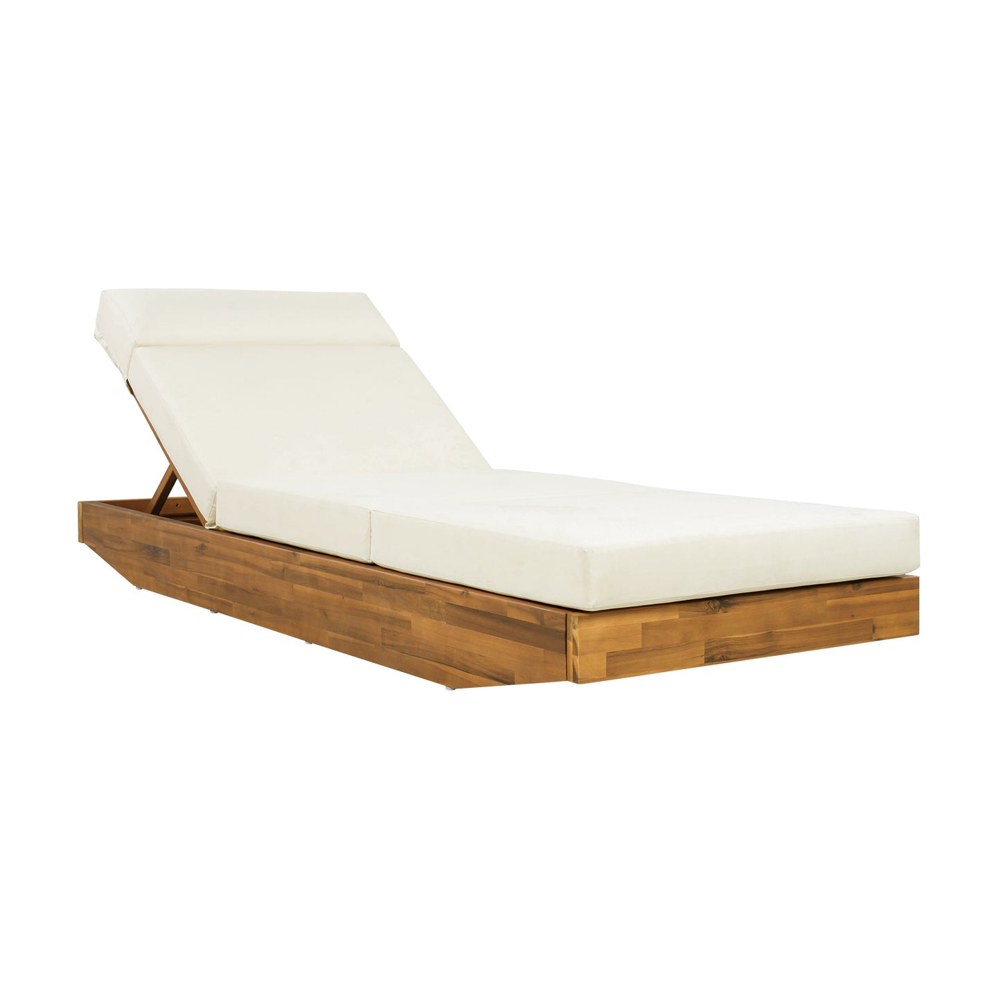 Acacia Wood Outdoor Chaise Lounge
