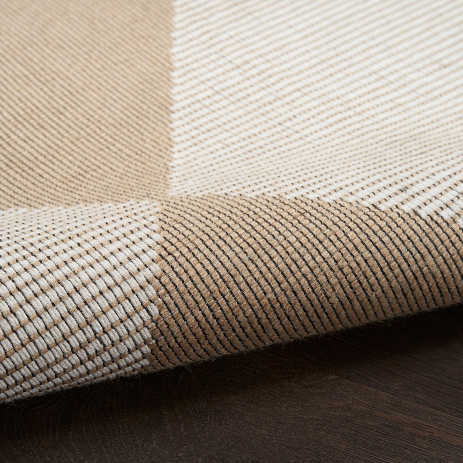 Nourison Modern Jute Natural & Ivory Machine Washable Rug - Texture