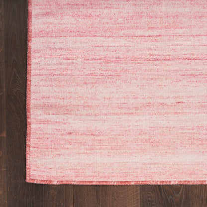 Nourison Essentials Loom Woven Pink Machine Washable Rug - Corner